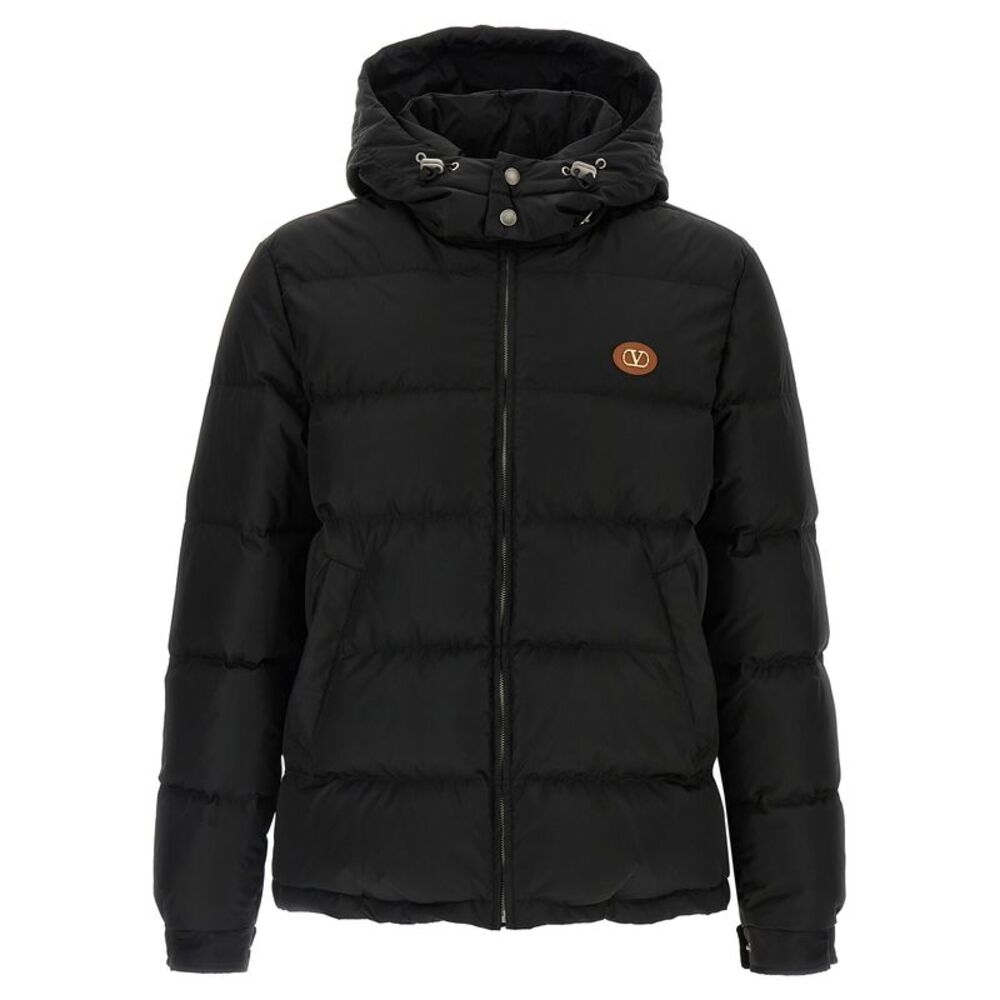 Valentino Garavani Black Polyamide Full-Length Men's Jacket